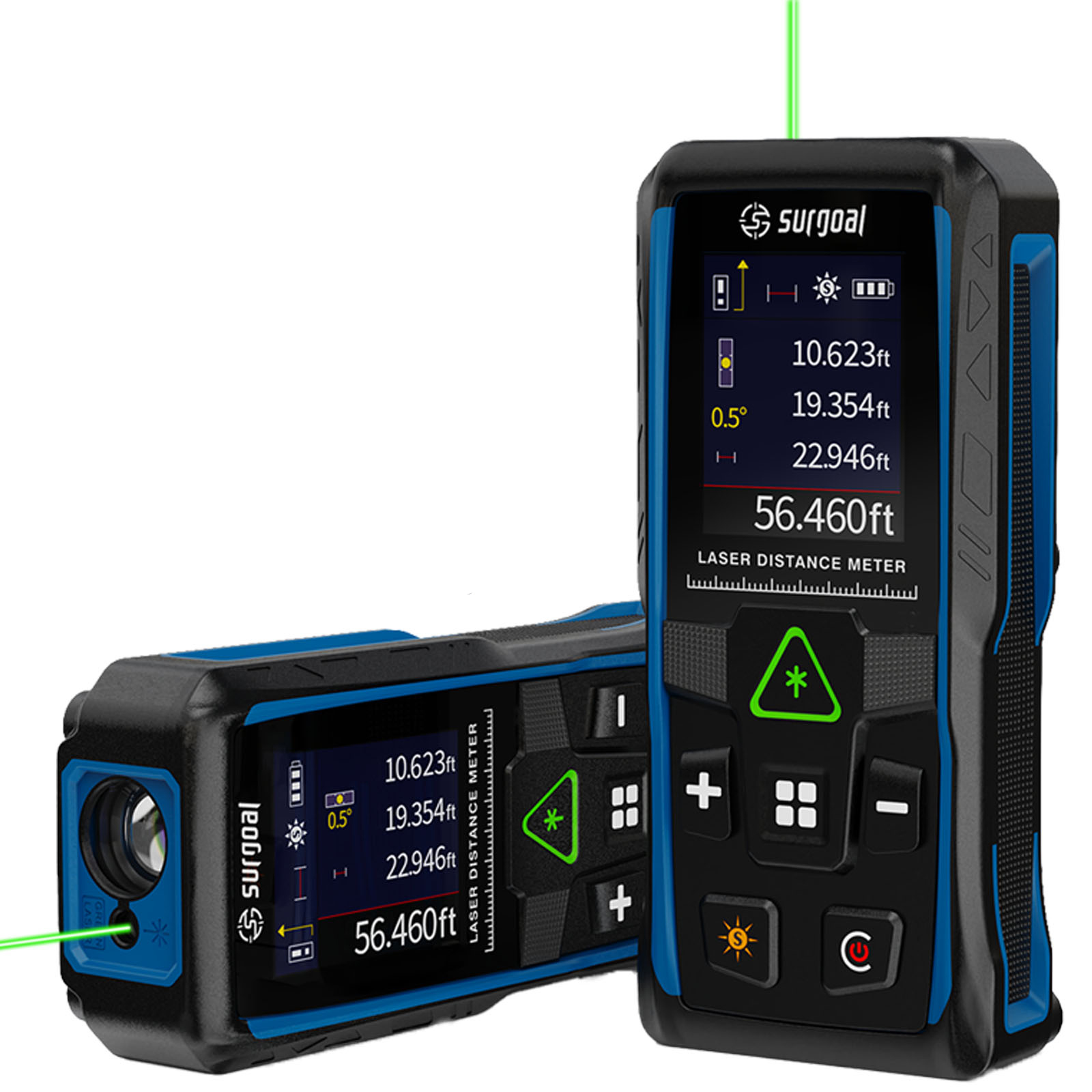 Laser Distance Meter 100M - 100 m grüne Laser-Entfernungsmesser, multifunktional, mit