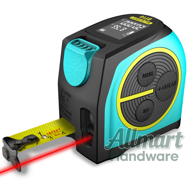 Laser Distance Meter 2 In 1 Tape - DT10 2-in-1 Laser-Messband 40M, Metall-Gürtelclip Digitaler