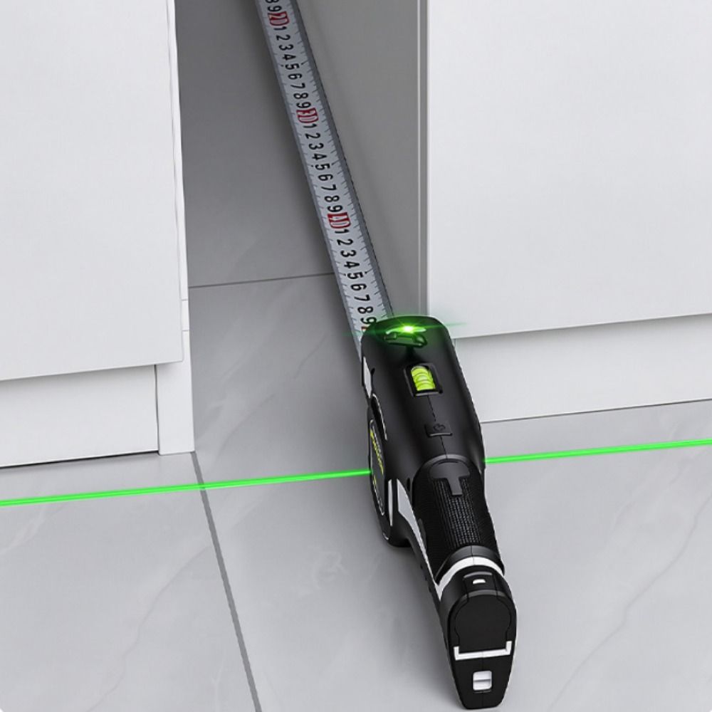 Digital Tape Measure 5M Laser - Robuste Konstruktion, Lasermessband, einziehbares, hintergrundbeleuchtetes Digitaldisplay,