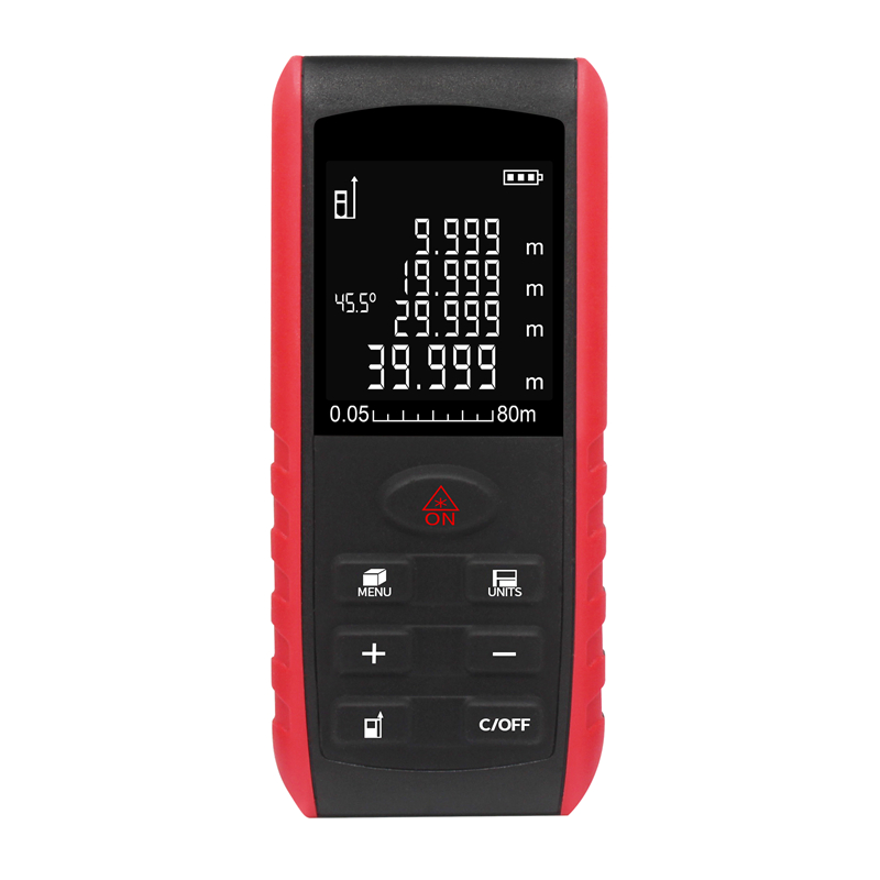 Laser Distance Meter 100M - Heipoe E80 E100 E120 Entfernungsmesser, Messbereich,