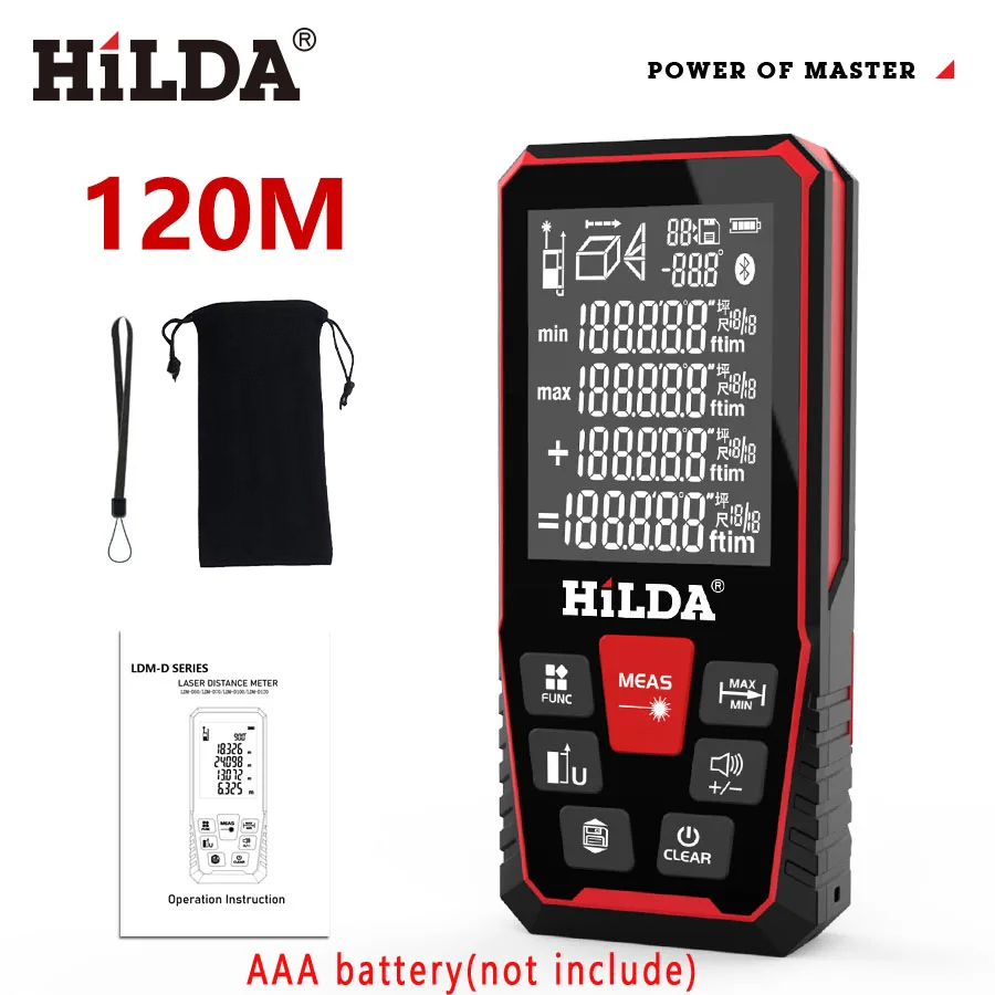 Laser Distance Meter 100M - Hilda laser abstand 50m/100m/120m entfernungs messer
