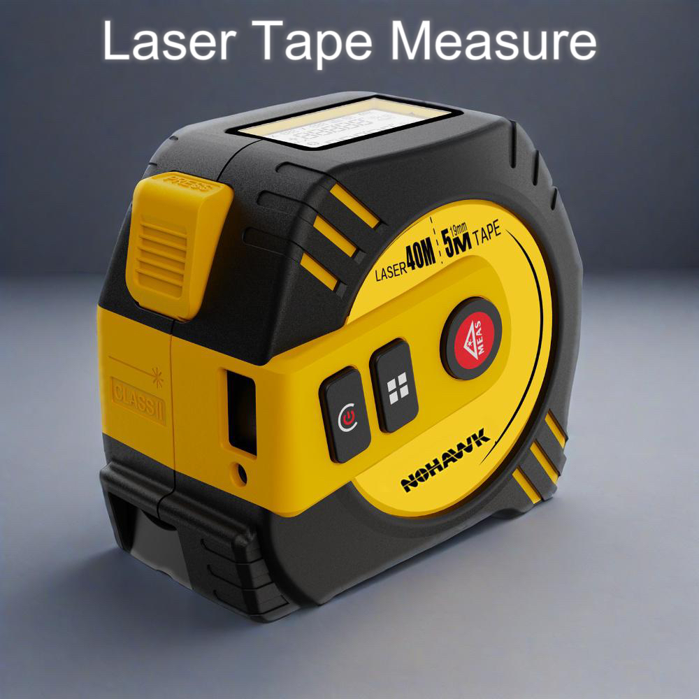 Digital Tape Measure 5M Laser - Nohawk Laser-Maßband Hochpräziser 2-in-1 Laser-Entfernungsmesser 5M
