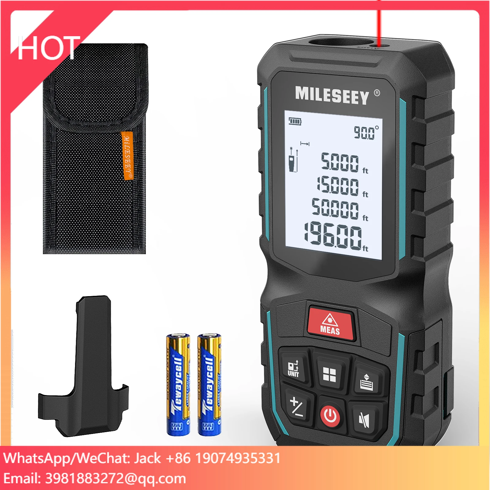 Laser Distance Meter 100M - Professioneller 100M Hochpräziser Laser-Entfernungsmesser Professionelles Längenmessgerät