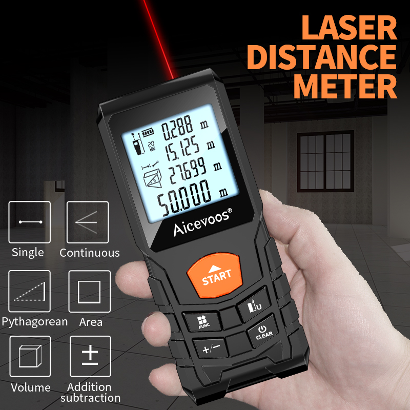Laser Distance Meter 100M - Aicevoos Digitaler Laser-Entfernungsmesser 50 m, 70
