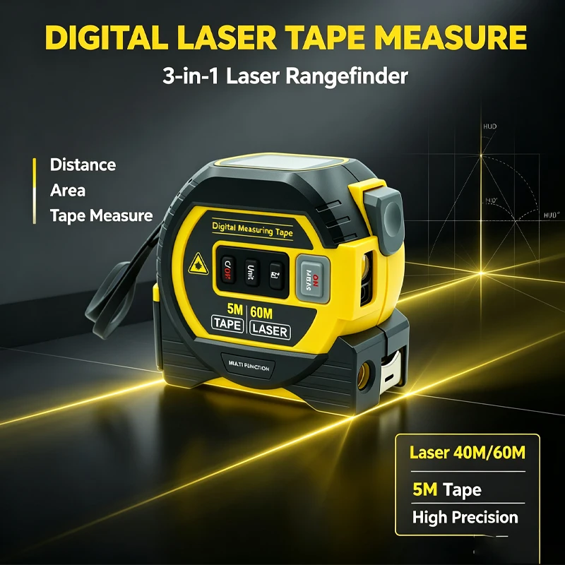 2026 Neues Laser-Maßband 3-in- – Digital Tape Measure 5M Laser Bewertung und Preis