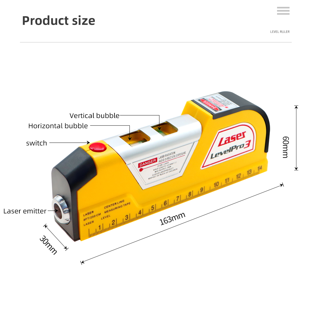 Laser-Niveau- und Entfernungsm – Laser Distance Meter With Bubble Level Bewertung und Preis
