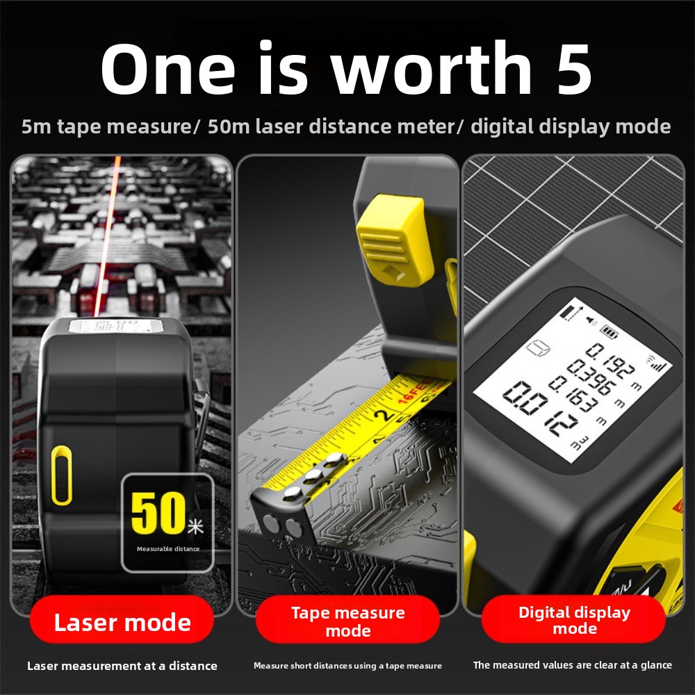 2-in-1 Laser-Maßband 50m Laser – Digital Tape Measure 5M Laser Bewertung und Preis