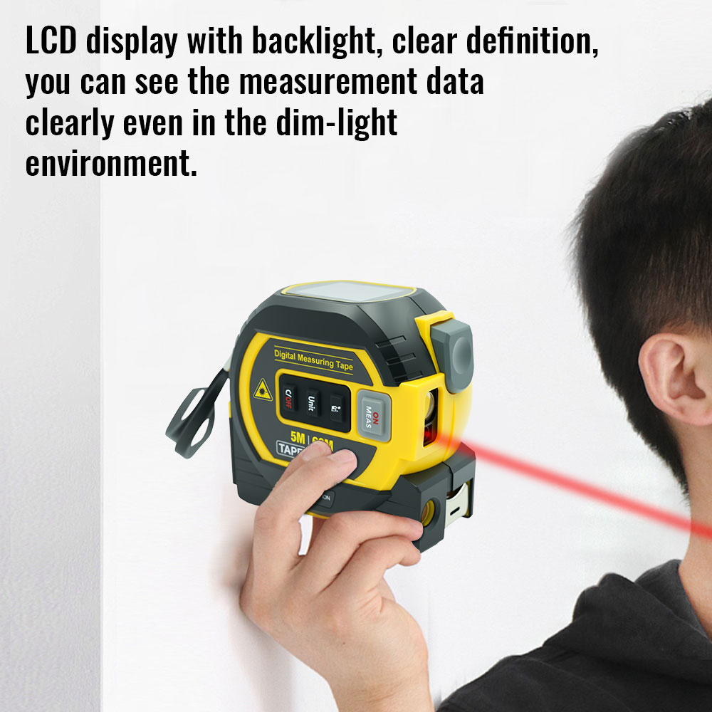 Laser-Maßband Messgerät für Ba – Digital Tape Measure 5M Laser Bewertung und Preis