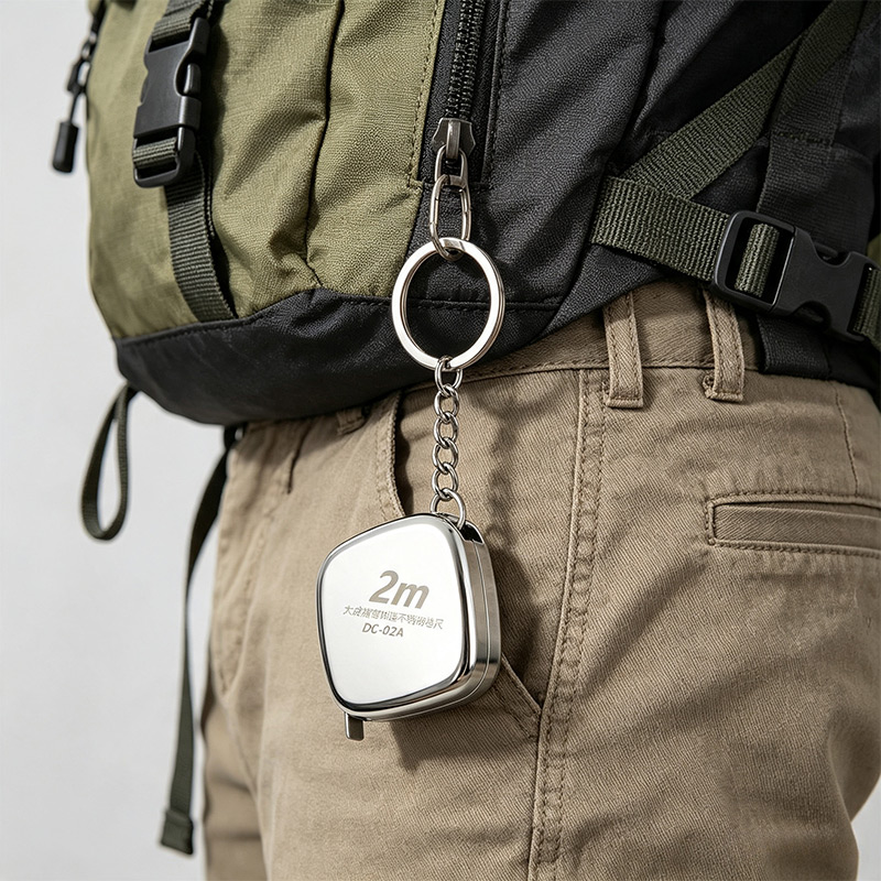 Neues 5-teiliges 2m Edelstahl- – Mini Laser Measure Keychain Bewertung und Preis