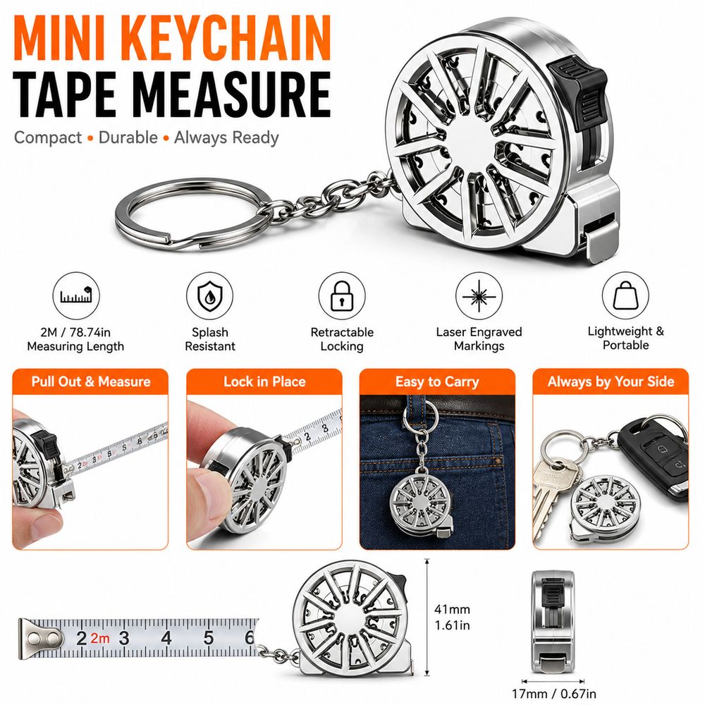 2M Schlüsselanhänger-Maßband,  – Mini Laser Measure Keychain Bewertung und Preis