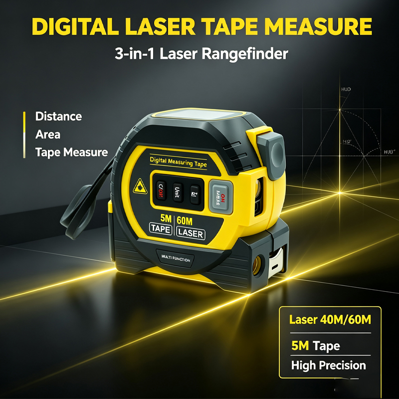 2026 Neues Laser-Maßband 3-in- – Digital Tape Measure 5M Laser Bewertung und Preis
