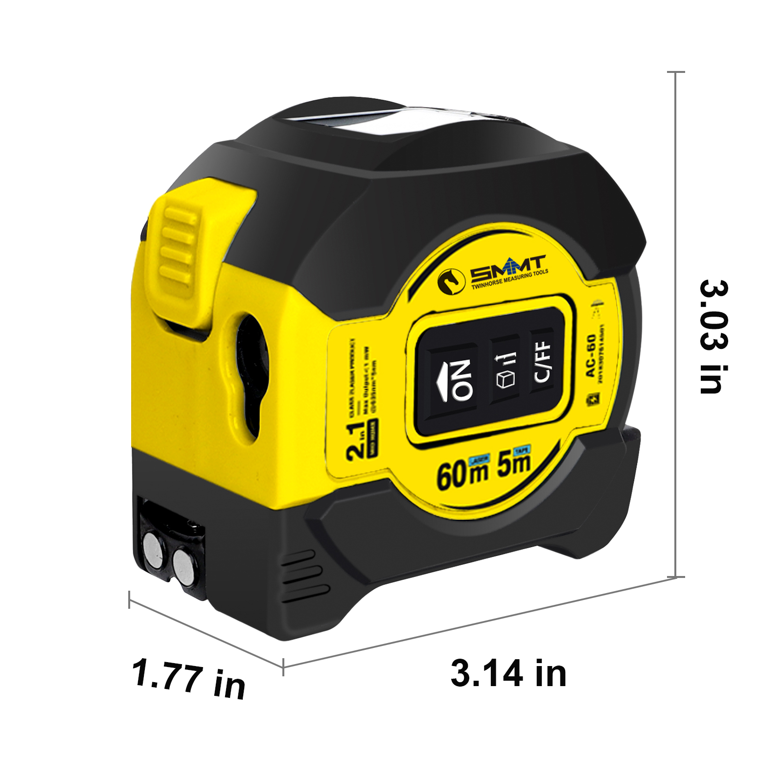 2-in-1 Laser-Messband 5m 60m H – Digital Tape Measure 5M Laser Bewertung und Preis