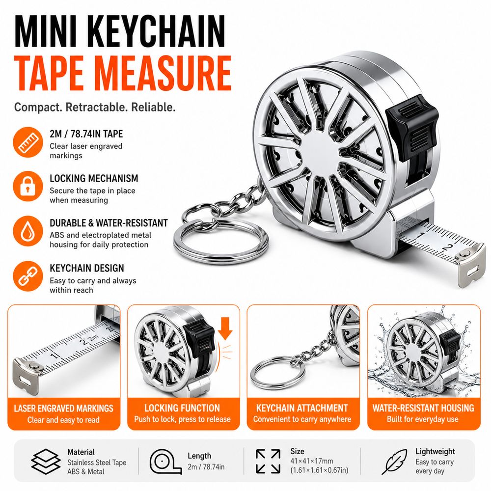 2M Schlüsselanhänger-Maßband,  – Mini Laser Measure Keychain Bewertung und Preis