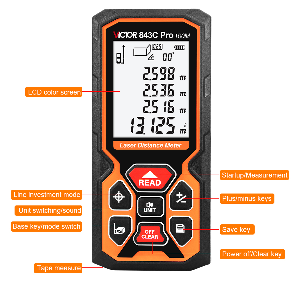 RuoShui 50M/70M/100M Digitales – Laser Distance Meter 100M Bewertung und Preis