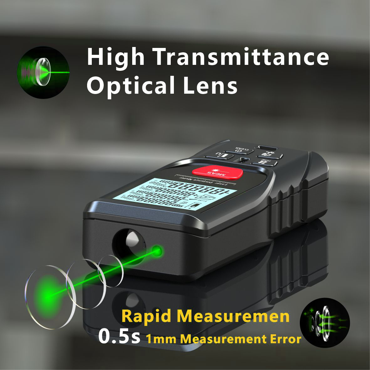Laser-Messgerät, grüner Lasers – Laser Distance Meter With Bubble Level Bewertung und Preis
